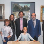 José María Riol junto a su familia, Ignacio Moreno Aparicio y Pedro María Roldán Conesa