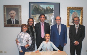 José María Riol junto a su familia, Ignacio Moreno Aparicio y Pedro María Roldán Conesa