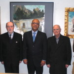 Claudio Cano junto a Ignacio Moreno (Presidente del Ateneo) y varios ateneístas