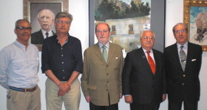 Emilio Medina Reborio junto a varios ateneistas